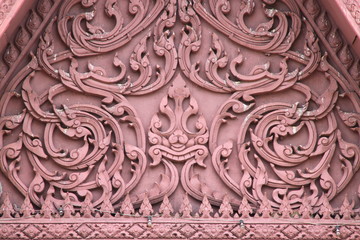 art on gable, Wat Ban Lan, Ban phai, Khon Khan