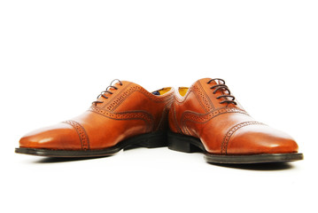 Male shoes isolated on the white background