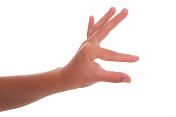 hand conveying the message of something small