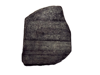 piedra rosetta con fondo blanco