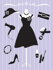 Woman Dress and Accessories