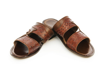 Summer shoes isolated on the white background