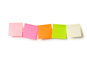 Reminder notes isolated on the white background