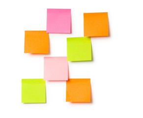 Reminder notes isolated on the white background