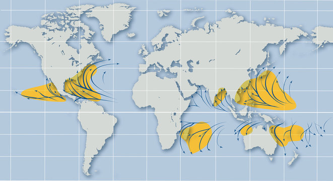 Cyclones, ouragans et typhons