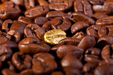 goldene Kaffeebohne - Kaffee