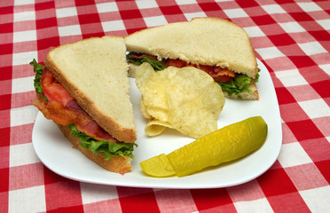 blt bacon lettuce and tomato sandwich