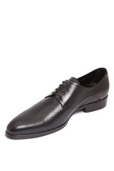 black leather men shoe