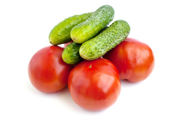 tomatoes and cucumbers