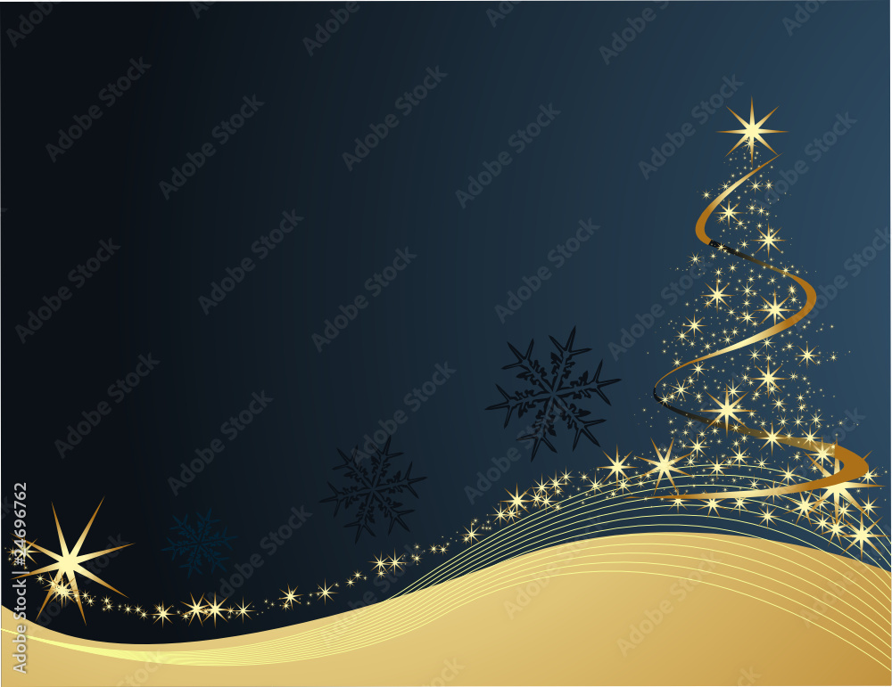 Wall mural christmas tree background