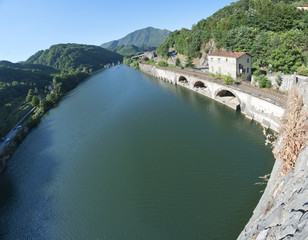 Devils Bridge Fisheye View, Lucca
