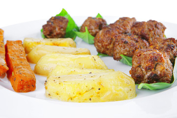 grilled beef meatballs