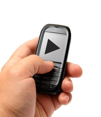 mobile phone in hand