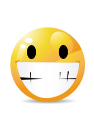 Smiley on white