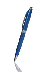isolated blue pen