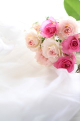 Pink Roses bouque for wedding