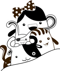 Cute Monsters Doodles