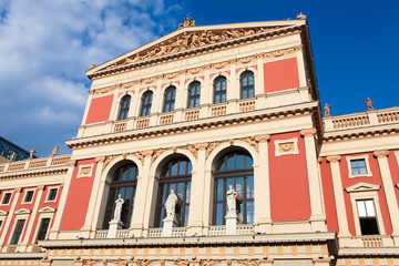 Fototapeta na wymiar Musikverein in Vienna, famous concert hall of classical music