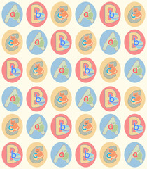 Alphabet seamless pattern