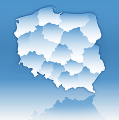 Obraz premium Polen Karte