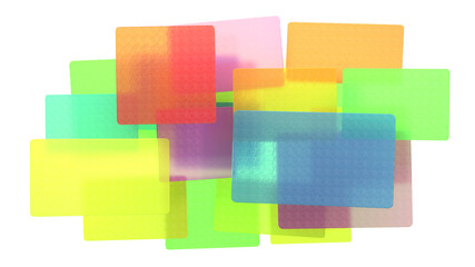 Abstract colored translucent rectangles