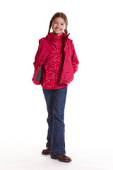 fröhliches Mädchen freigestellt