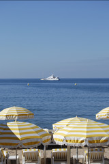 Beach at Cannes. Cote d'Azur. France