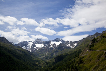 Obraz premium Blick auf Ötztaler Alpen - auf dem Weg zum Timmelsjoch