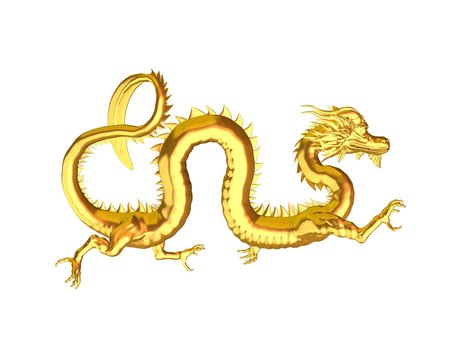 Golden Chinese Dragon - 3