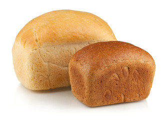 White and brown bread