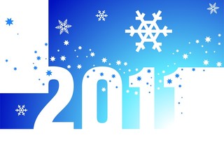 New Year  2011 blue background
