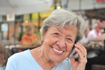 Senior Woman and Her Mobile Phone