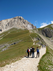 Fototapeta premium Walking in Abruzzo (Corno Grande, Gran Sasso)