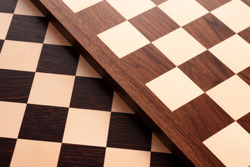 empty wooden chess board