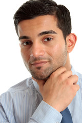 Fototapeta premium Confident businessman thinking