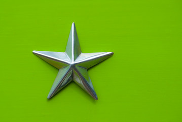 star on green background