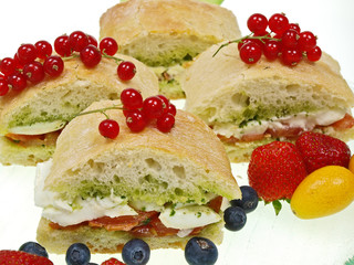 tomato mozzarella sandwiches