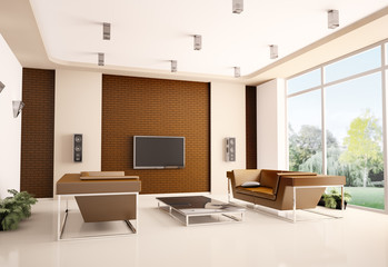 Wohnzimmer interior 3d