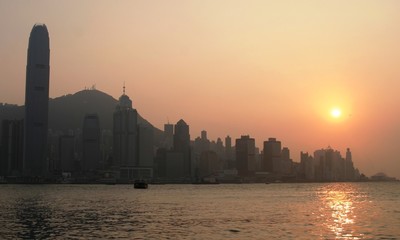 coucher de soleil à HongKong