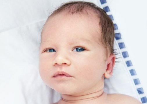 Close-up portrait of an adorable baby