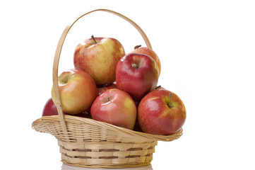 Apple food in a basket