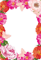 brier frame isolated on white