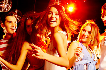 Dancing at party