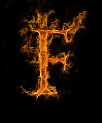 Fire Letter F