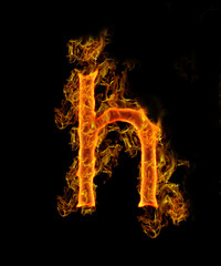 Fire Letter h