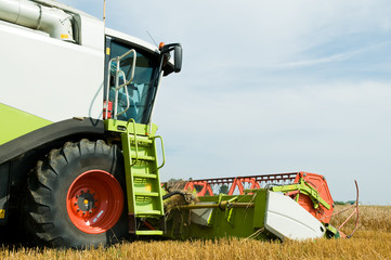 Obraz premium close-up harvesting combine