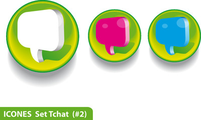 Fototapeta premium ICONES bulle tchat - discussion (#2)