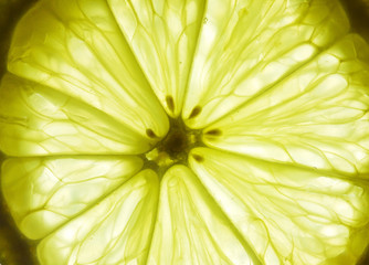 macro shot of ripe lemon