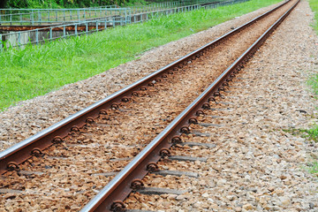 Fototapeta premium Railway track Running through The Countryside