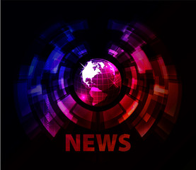 News background with globe